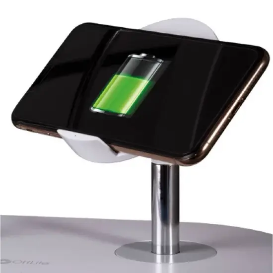 Makeup Mirror with Qi Charging Stand White (Includes LED Light Bulb) - OttLite image {2}