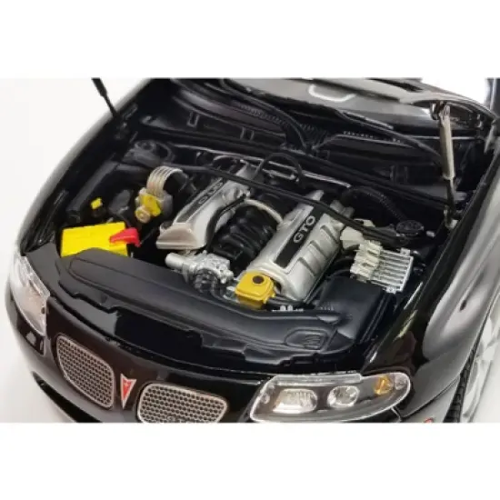 2006 Pontiac GTO Phantom Black with Red Interior Limited Edition to 450 pieces Worldwide 1/18 Diecast Model Car by GMP image {1}