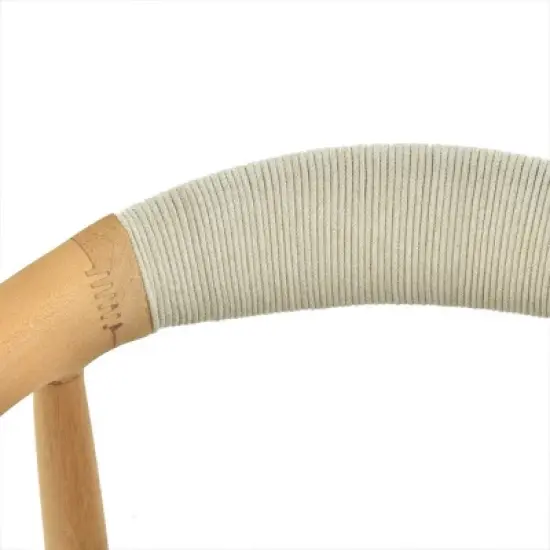 Circular Planked Wood Outdoor Dining Set 4 Ergonomic Woven Armchairs with Radial Pedestal Base image {11}