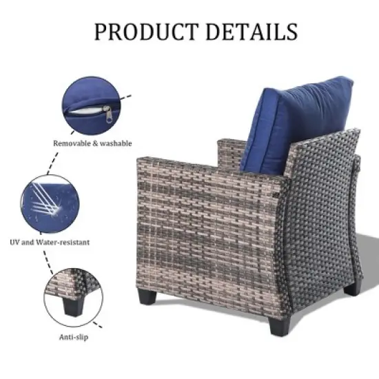 Yardgrace 6-Piece All-Weather Wicker Sofa Set with Storage Coffee Table image {8}