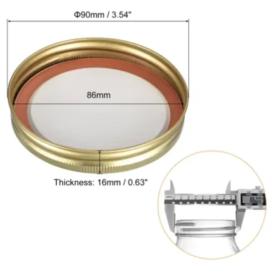 Unique Bargains Leak Proof Tinplate Canning Lids Fits Storage Covers 8 Sets image {1}