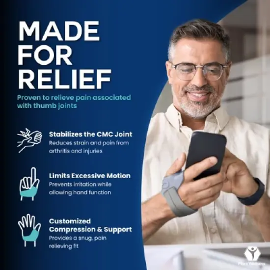 CMC Thumb Brace - Restriction Thumb Support CMC Joint Thumb Arthritis Brace image {3}