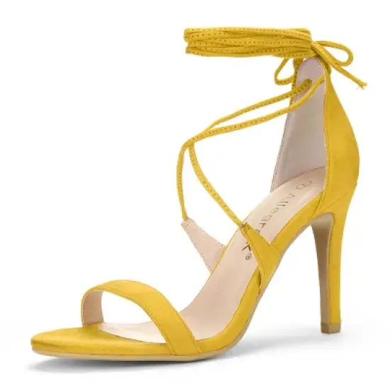 Allegra K Women's Stiletto Heel Lace-up Sandals image {8}