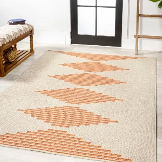 Vinales Diamond Stripe Indoor/Outdoor Area Rug - JONATHAN Y image {6}