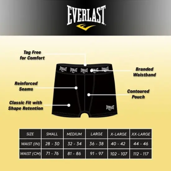 Everlast Value Pack 6pcs Mens Cotton Boxer Briefs Breathable Tagless Stretch Underwear For Men image {4}