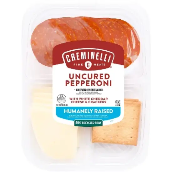 Creminelli Pepperoni, White Cheddar Cheese & Crackers - 2oz image {2}