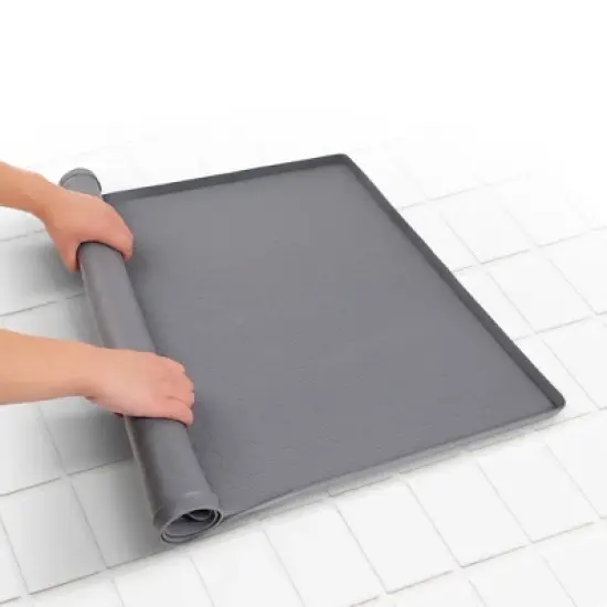 Cheer Collection Waterproof Under Sink Mat with Leakproof Raised Edges and Drain Holes image {5}