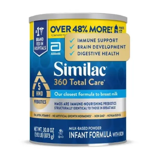 Similac 360 Total Care Non-GMO Infant Formula Powder - 30.8oz image {4}