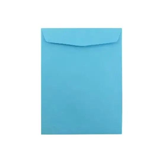 JAM Paper 9 x 12 Open End Catalog Colored Envelopes Blue Recycled 80386A image {4}