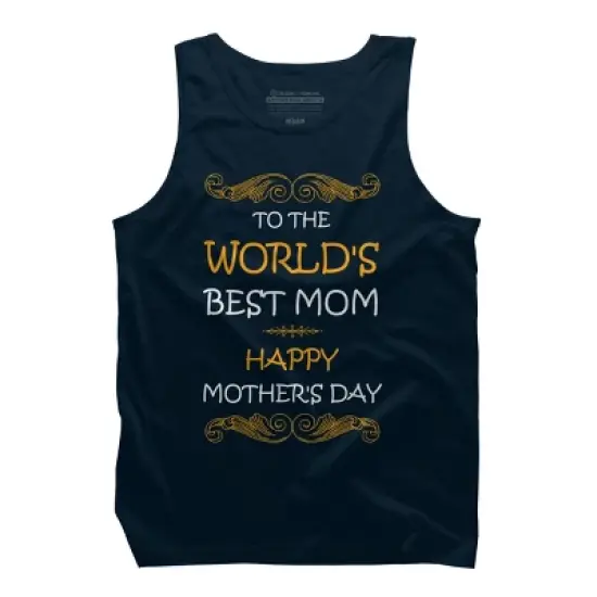 Men's Design By Humans Happy Mother's Day World's Best Mom By tmsarts Tank Top image {5}