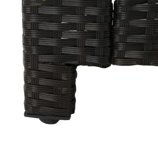 GDFStudio Venice Outdoor 76.75" Wicker 3-Seater Sofa with Water-Resistant Cushions image {5}