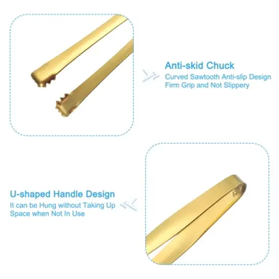 Unique Bargains Stainless Steel Ice Appetizers Sugar Serving Mini Tongs image {3}