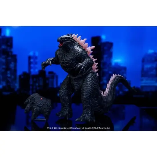 Jada Godzilla x Kong: The New Empire Heat-Ray Breath Godzilla RC, Plastic Remote Control Vehicle, Battery Powered image {8}