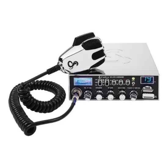 Cobra 40-Channel AM/FM CB Radio with Microphone, 29 LTD Classic (Chrome Face) image {3}