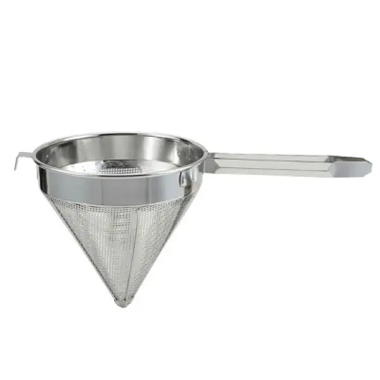 Winco China Cap Strainer, Stainless Steel, Coarse Mesh image {4}