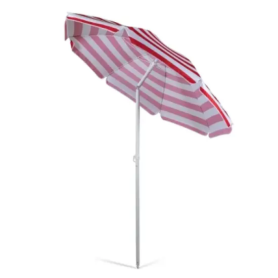 Oniva Portable Beach Stick Umbrella Cabana Stripe - Red image {1}
