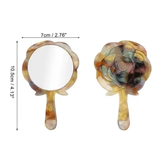 Unique Bargains Roses Shaped Handheld Mirrors 1 Pc image {1}