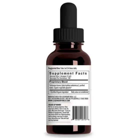 Legendairy Milk Alcohol Free Lactivist Lactation Vegan Supplement - 2 fl oz image {2}