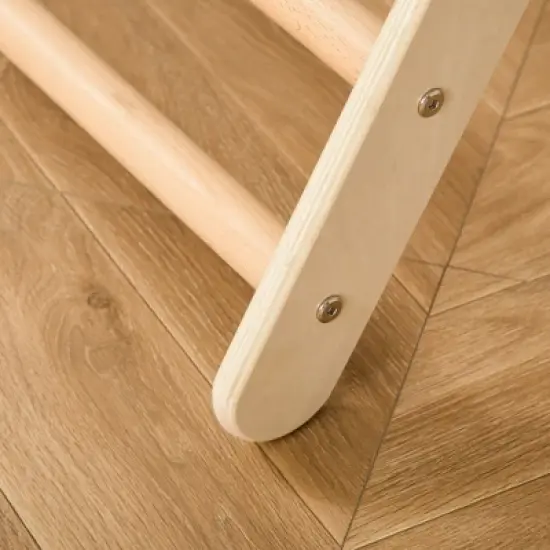 Qaba Triangle Ladder for Toddlers with Foldable Design for Easy Storage in Home Toddler Gym Space, Fine Motor Skills Toy image {4}