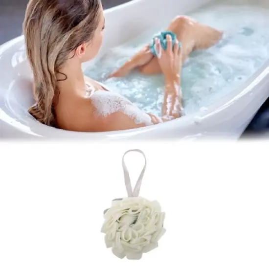 Unique Bargains Bath Shower Sponge for bathroom 4.72"x4.72" 1 Pc image {1}