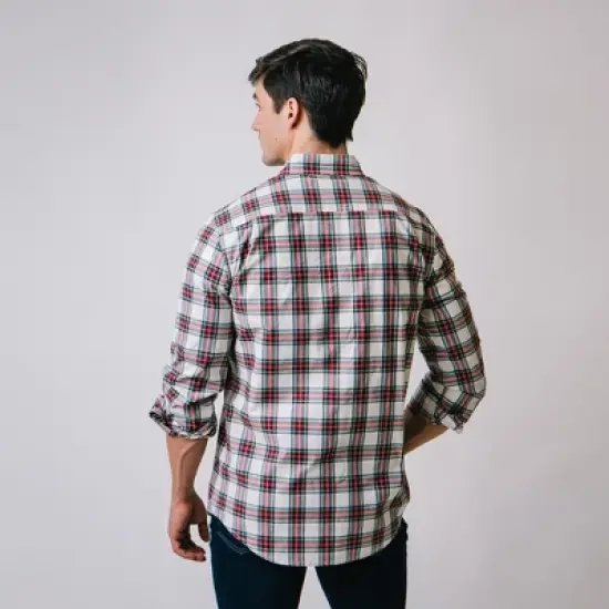 Hope & Henry Mens' Organic Cotton Long Sleeve Stretch Poplin Button Down Shirt image {2}