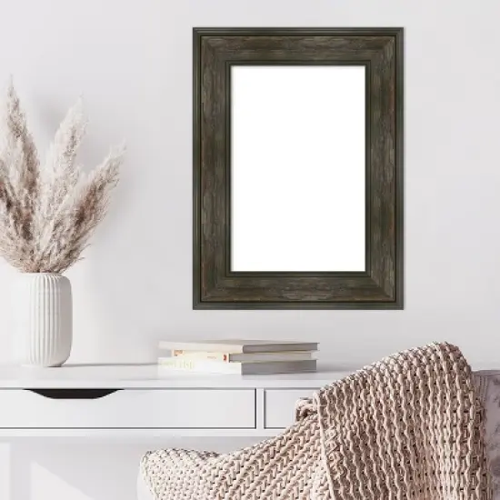 Amanti Art Rail Rustic Char Framed Dry Erase Magnetic Board image {7}