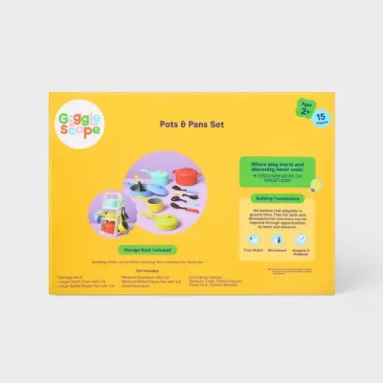 Pots & Pans Set - Gigglescape&trade;: Creativity & Problem Solving, Fine Motor Skills, 16-Piece Plastic Set image {4}