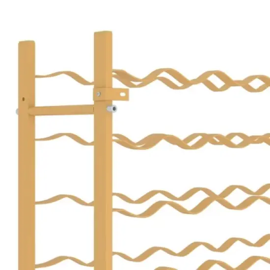 vidaXL Elegant Gold Metal Wine Rack - Freestanding Bottle Holder, Stores 96 Bottles, for Modern Home Bar/Kitchen Storage - 25.2" x 8.7" x 61.8" image {6}