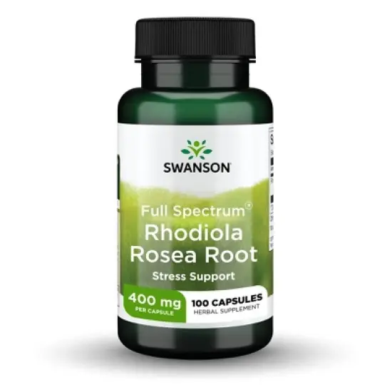 Swanson Full Spectrum Rhodiola Rosea Root, Supports Healthy Energy & Stress Levels, 400 mg (100 Capsules) image {8}