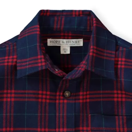 Hope & Henry Boys' Brushed Flannel Button Down Shirt, Toddler image {1}