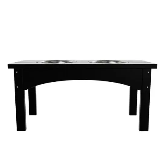 WestinTrends Elevated Pet Feeder for Cats and Dogs Puppy, Removable stainless steel eating Bowl, All Weather Resistant image {2}