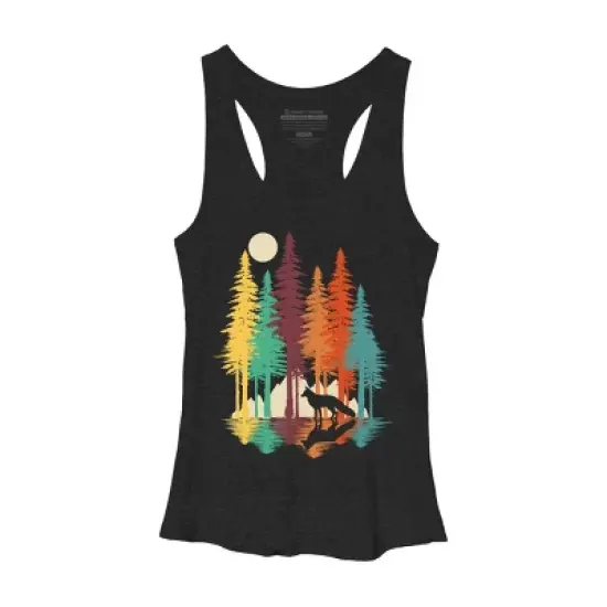 Women's Design By Humans Forest Fox By clingcling Racerback Tank Top image {4}