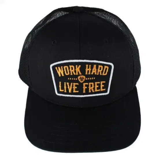 Ariat Men's Work Hard Live Free Mesh Back Trucker Hat image {3}
