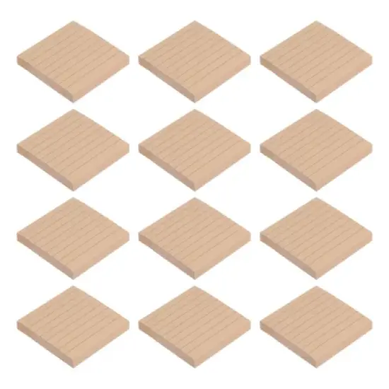 Unique Bargains Square Brown Self-Stick Lined Sticky Notes 80 Sheets/Pad image {7}
