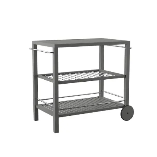 Bajarno Outdoor Bar Cart - Grey - SEI image {2}