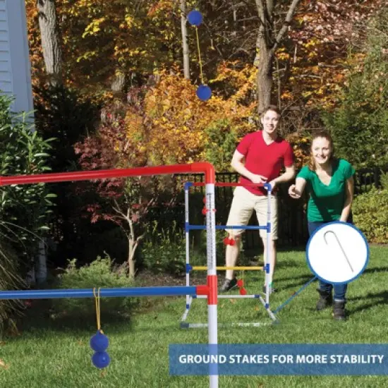 GSE Premium Plastic Ladder Ball Toss Game Set with Ladder Ball Bolas & Carrying Case image {4}