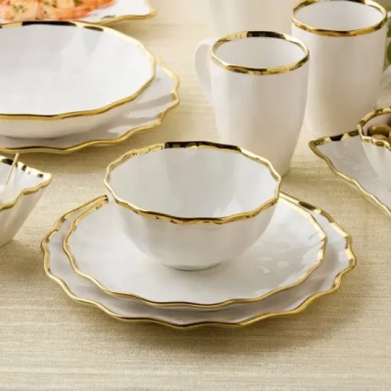 Certified International 16pc Regency Dinnerware Set Gold image {5}
