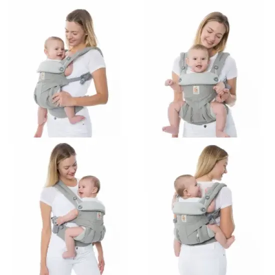 Ergobaby 360 Cool Air Breathable Mesh All Position Baby Carrier with Lumbar Support - Carbon Gray 12-45lb image {1}