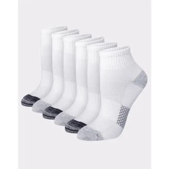 Hanes X-Temp Women's Ankle Socks, Extended Sizes, 6-Pairs image {4}