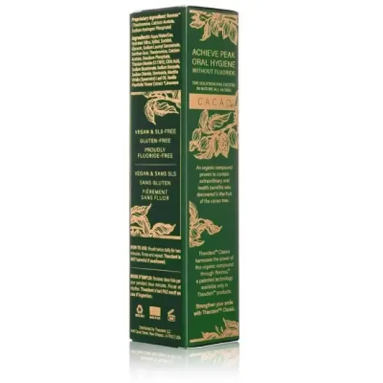 Theodent Classic Spearmint Fluoride-Free Toothpaste with Rennou (3.4 oz) Naturally Strong Teeth, Refreshingly Minty Tooth Paste image {2}