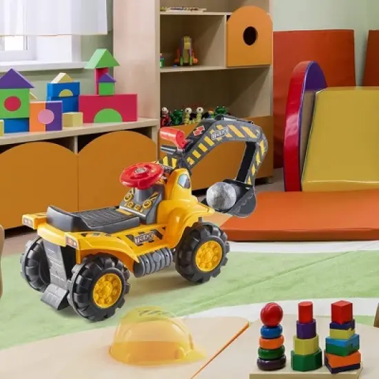 Toy Tractors for Kids &ndash; Ride On Excavator Includes Helmet with Rocks - Ride on Tractor Pretend Play - Toddler Tractor Construction Truck -Play22usa image {8}