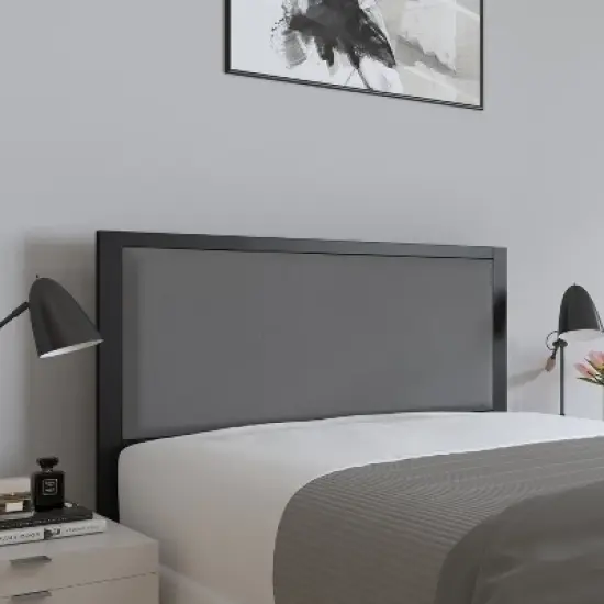 Merrick Lane Headboard Upholstered Headboard With Metal Frame and Adjustable Rail Slots image {3}