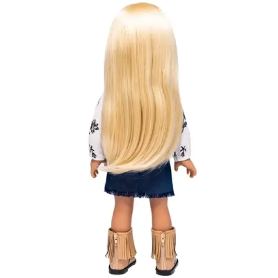 I'M A GIRLY Zoe 18" Fashion Doll with Golden Blonde Interchangeable Wig to Style image {1}