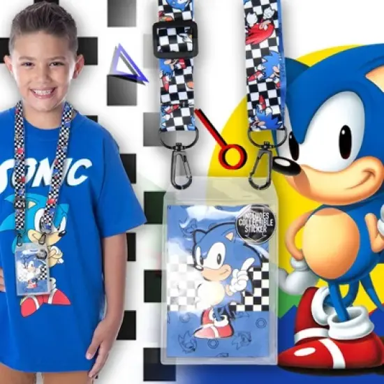 Sonic The Hedgehog Lanyard ID BadgeHolde With Multi Uses image {4}