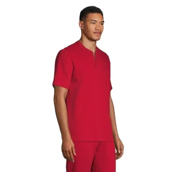 Lands' End Men's Waffle Short Sleeve Pajama Henley image {2}