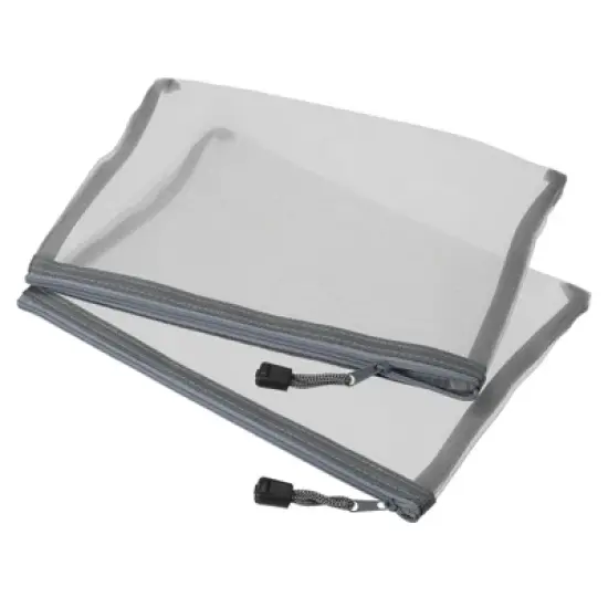 Unique Bargains Nylon Mesh Pencil File Makeup Storage Zipper Bags 6 Pcs image {4}