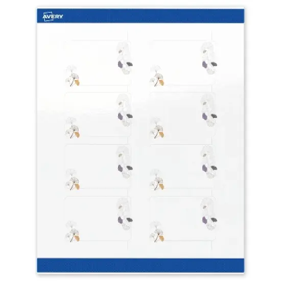 Avery Rectangle Shipping Labels, Floral Design, 2" x 3", 80ct image {8}