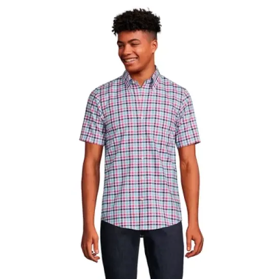 Lands' End Men's Short Sleeve Traditional Fit No Iron Sportshirt image {6}