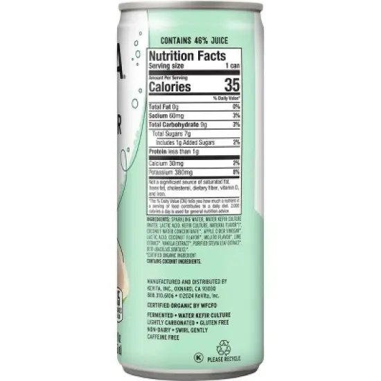 KeVita Mojita Lime Probiotic Refresher Sparkling Drink - 12 fl oz image {1}