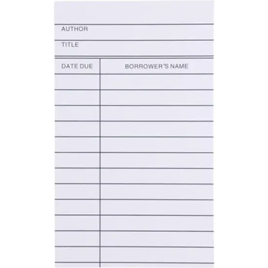 Paper Junkie 250 Pack Blank Library Cards for School Book Checkouts, CDs, DVDs, Vinyl Records, Classroom Supplies, White, 3 x 5 In image {6}